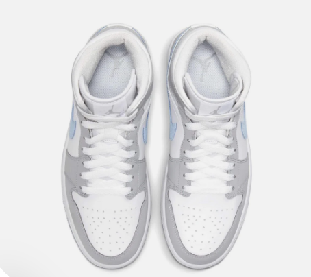 Air Jordan 1 Mid Wmns White Wolf Grey